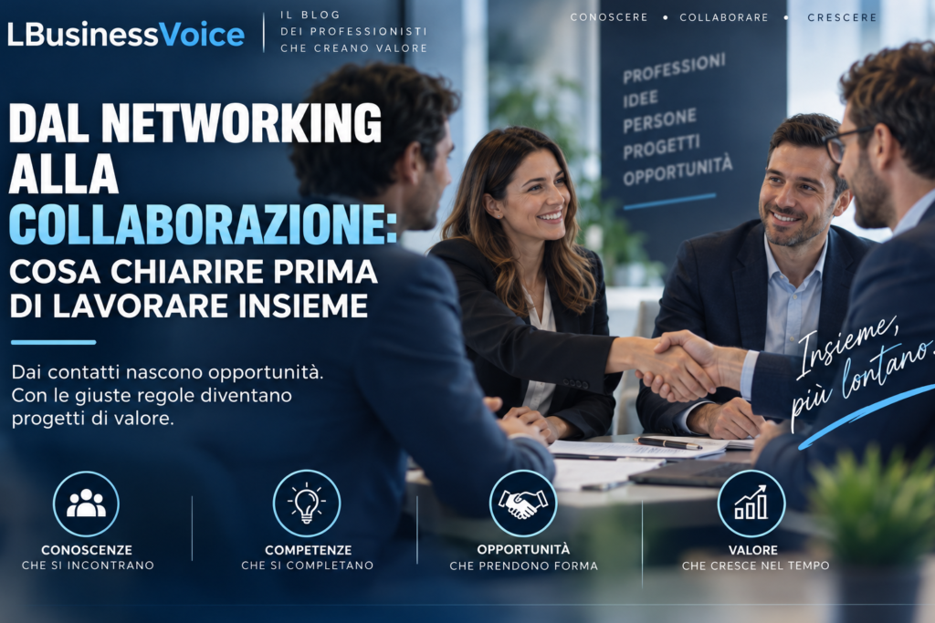 DAL NETWORKING ALLA COLLABORAZIONE: COSA CHIARIRE PRIMA DI LAVORARE INSIEME